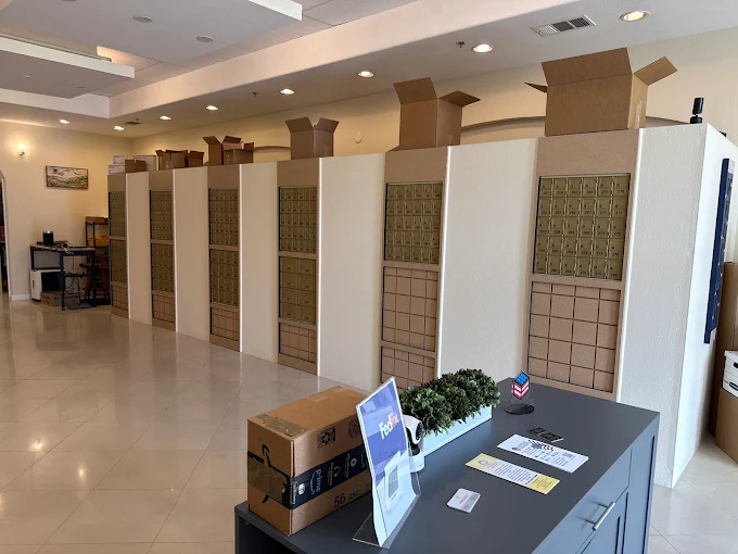 Private mailboxes wall